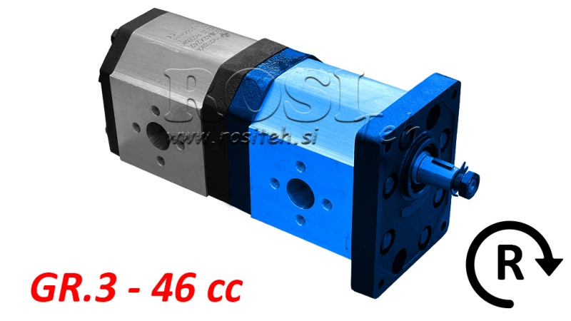 POMPA IDRAULICA 30C46X241 FRONTE GR.3 46 CC DESTRA