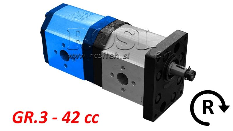 POMPA IDRAULICA 30C42X242 POSTERIORE GR.3 42 CC DESTRA