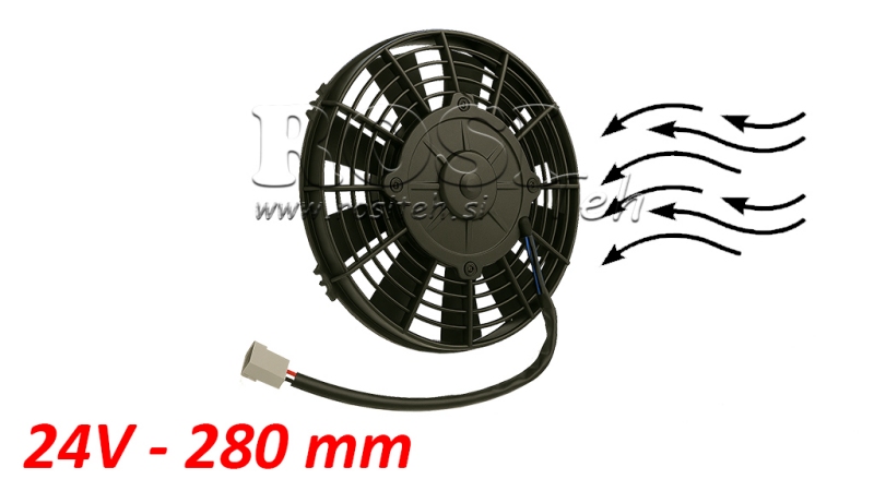 AXIALE VENTILATOR 280MM PUSH 24V