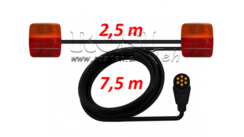 SET DI LUCI CON CAVO DI 7,5 METRI + 2,5 METRI