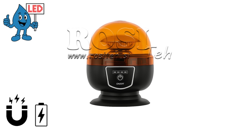 LUCE MAGNETICA ROTANTE A LED - A BATTERIA