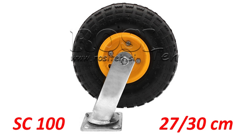PNEUMATISK HJUL 27/30cm SVINGENDE BASE SC100