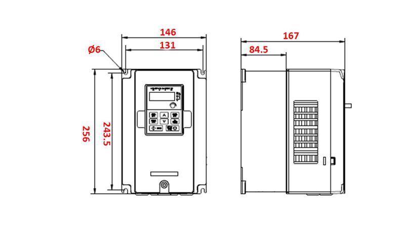 CONVERTITORE DI FREQUENZA-INVERTER 3Fase 5.5kW GD20-5R5G-4-EU