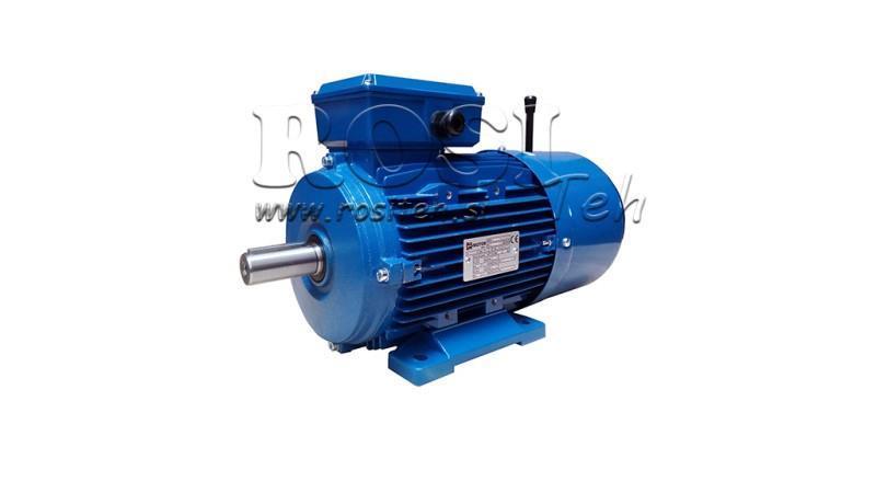MOTORE ELETTRICO 2.2kW CON FRENATURA MSH100L1-4_1420rpm 3Fase piedi-B3