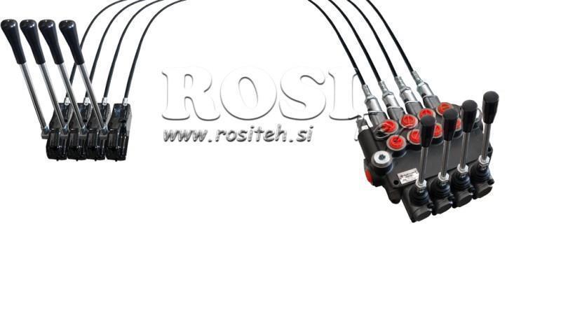 JOYSTICK DVOJNA ROČICA 1 met. HIDRAVLIČNI VENTIL 4xP80 lit.