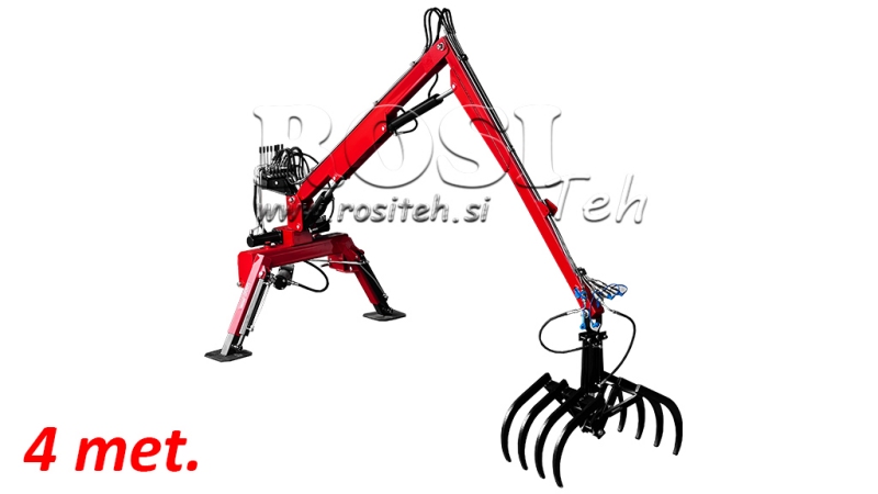 CARICATORE IDRAULICO PER TRACTOR CON FORCHE HUT 4 MET. (+7 SEZIONE)