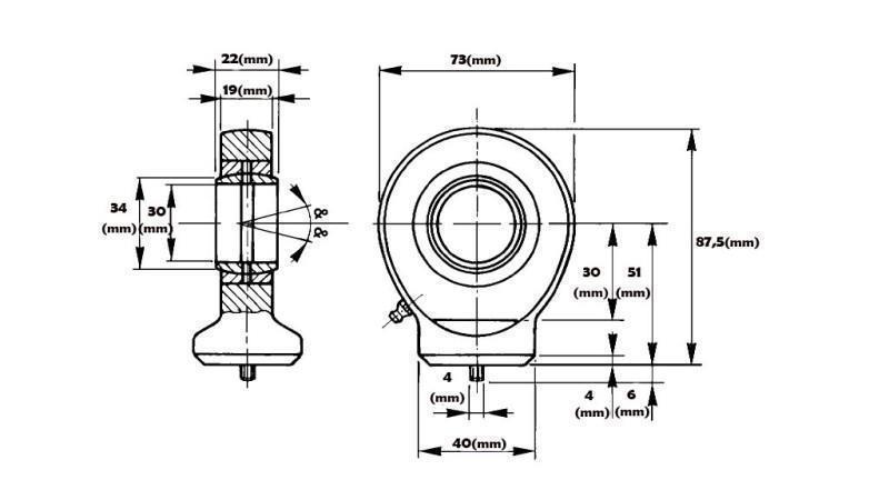 cuscinetto di saldatura rotondo con lubrificazione fi 30/40