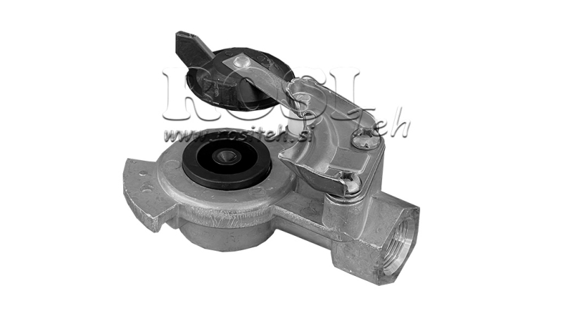 ATTACCO RAPIDO MASCHIO PER ARIA NERA CON VALVOLA