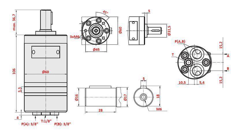 HYDRAULISCHE MOTOR MM 12.5