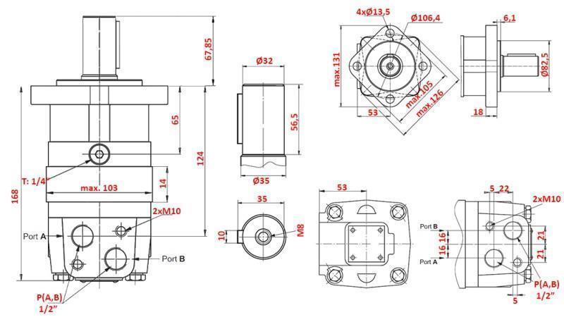 HYDRAULISCHE MOTOR MS 80
