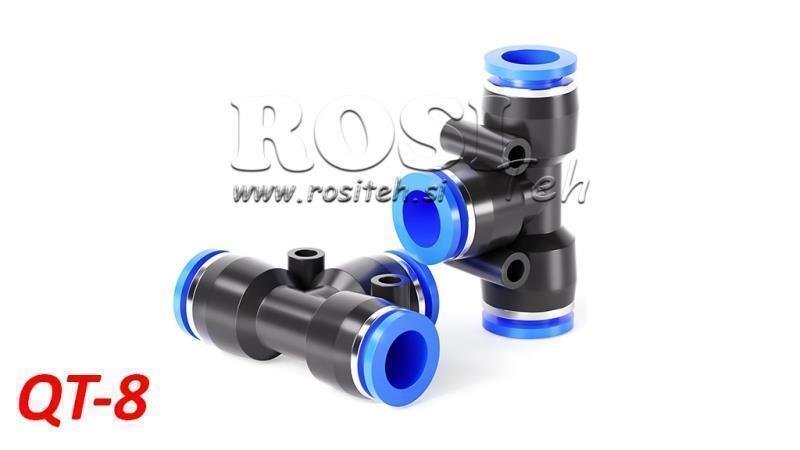 SPINA PNEUMATICA T COLLEGAMENTO TPA SENZA FILETTATURA QT-8