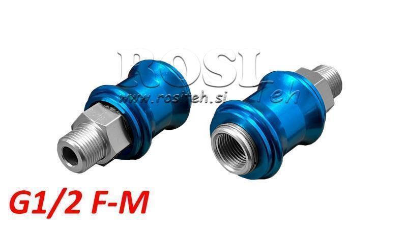 VALVOLA A SLITTA MANUALE PNEUMATICA 3/2 PRRS G1/2 F-M