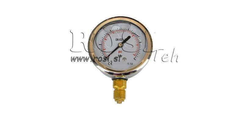 MANOMETER DN63 VERTICAAL 0 - 315 BAR - 1/4