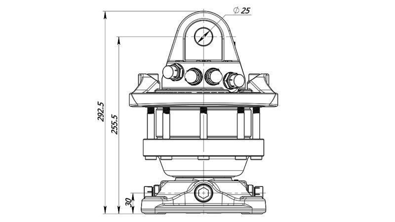 HYDRAULISCHE ROTATOR 4500/2250 KG MET FLENS