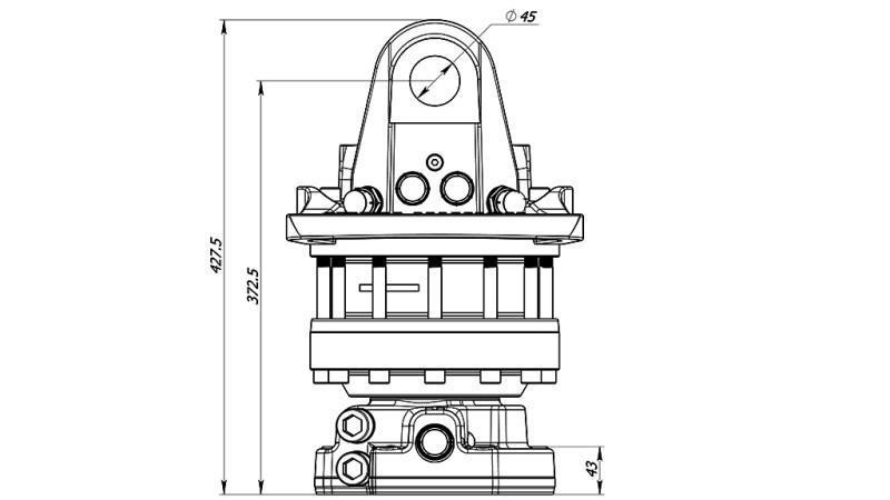 HYDRAULISCHE ROTATOR 12000/6000 KG MET FLENS