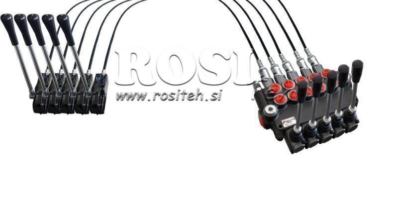 JOYSTICK DVOJNA ROČICA 2 met. HIDRAVLIČNI VENTIL 5xP40 lit.