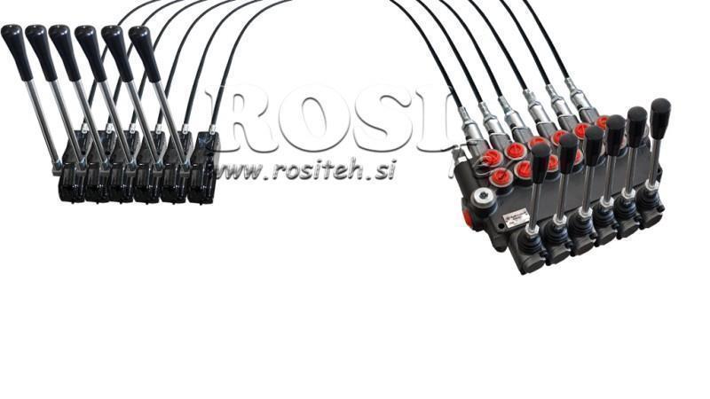 JOYSTICK DVOJNA ROČICA 3 met. HIDRAVLIČNI VENTIL 6xP40 lit.