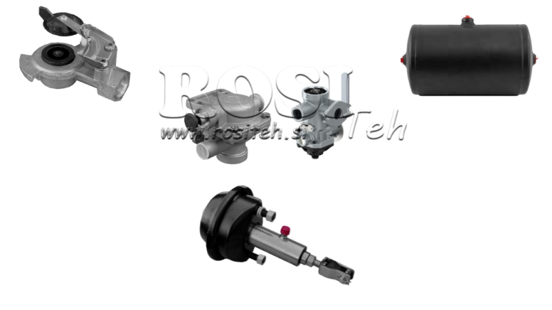 SET DI FRENI IDRAULICI AD ARIA PER RIMORCHIO COMPLETO SISTEMA CIRCOLARE SINGOLO 1 CILINDRO