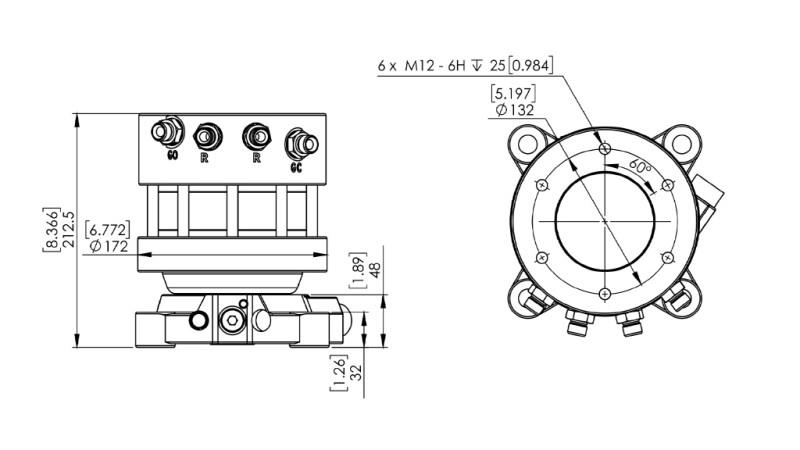 14046 - HYDRAULISCHE ROTATOR CR400 - 4500/2500 DOUBLE FLANGE