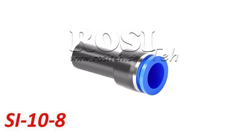 PNEUMATISCHE PLUG REDUCER CONNECTOR TPA ZONDER DRAAD SI-10-8
