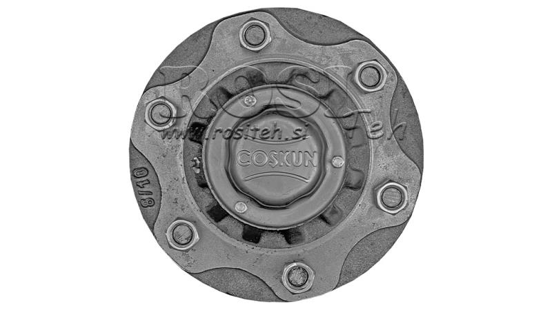 HALFAS ZONDER REMMEN - 3000 kg (6 SCHROEVEN) - 250 mm