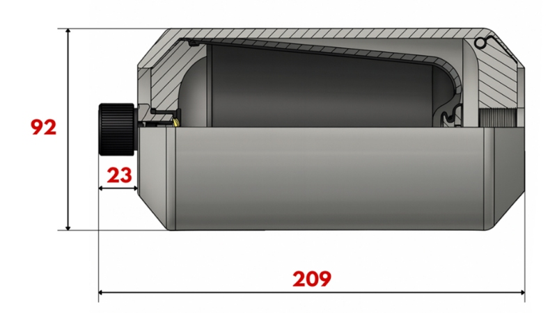 ACCUMULATORE IDRAULICO 0,75 LIT - M18x1,5