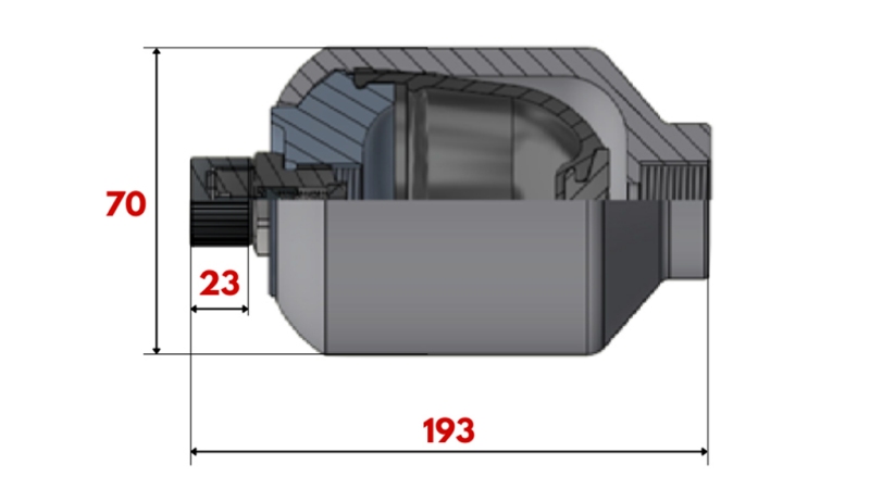 HYDRAULISCHE ACCUMULATOR 0,35 LIT - M18x1,5