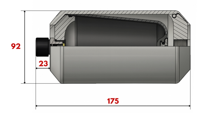 HYDRAULISCHE ACCUMULATOR 0,45 LIT - M18x1,5