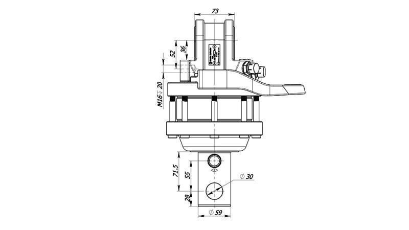 ROTATORE IDRAULICO 4500/2500 KG CON ASSE