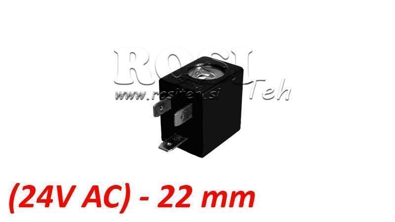 (22) BOBINA EL. MAG. 24V AC 5VA PER VALVOLA PNEUMATICA 1/4-3/8-1/2
