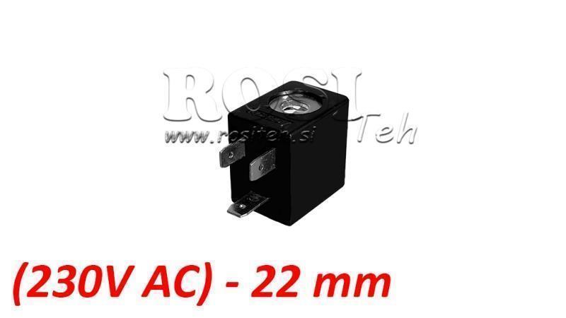 (22) COIL EL. MAG. 230V AC 4.5VA PER VALVOLA PNEUMATICA 1/4-3/8-1/2