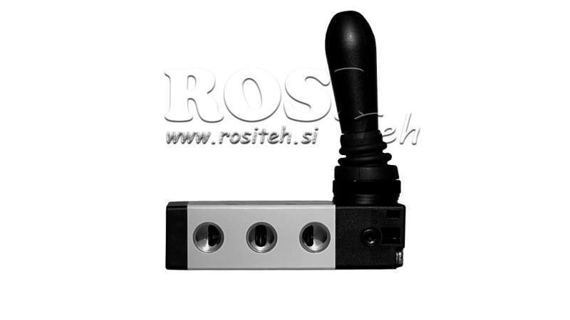 VALVOLA MANUALE PNEUMATICA 5/2 3/8 PRT-1052-ARV RITORNO CON MOLLA