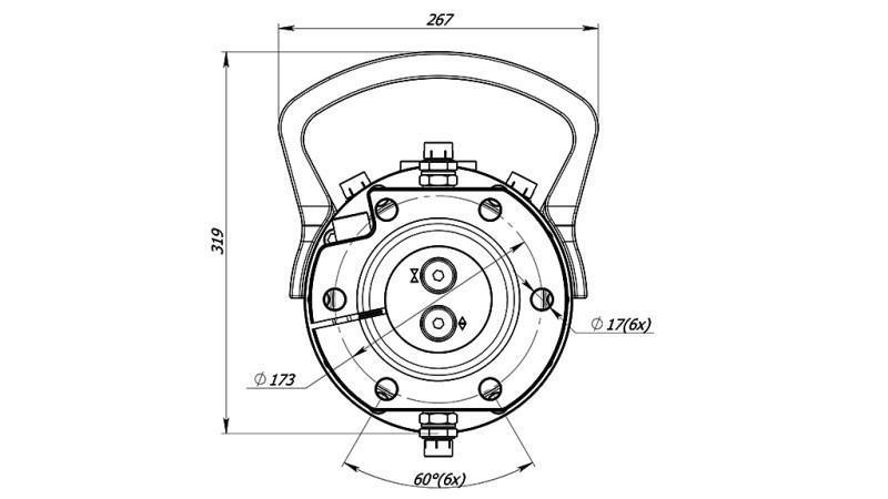 HYDRAULISCHE ROTATOR 12000/6000 KG MET FLENS