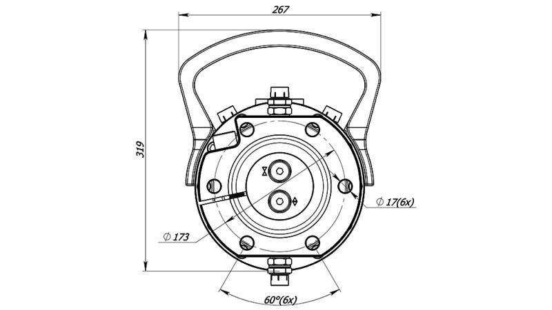 ROTATORE IDRAULICO 16000/8000 KG CON FLANGIA