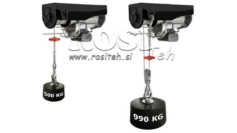 230 V ELEKTRISK VINCH DWI 500/990 KG