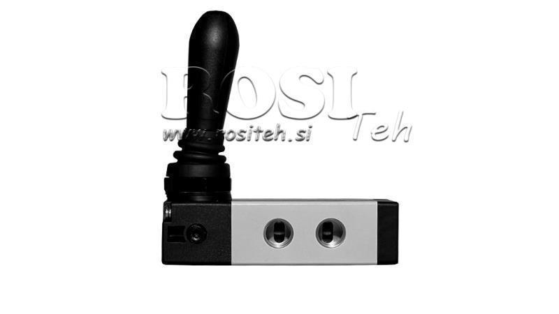 VALVOLA MANUALE PNEUMATICA 5/2 3/8 PRT-1052-ARV RITORNO CON MOLLA