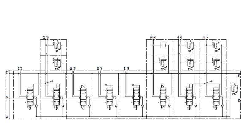 VALVOLA IDRAULICA HIAB 8xPC70 2x JOYSTICK - CONTROLLO ELETTRICO 12V