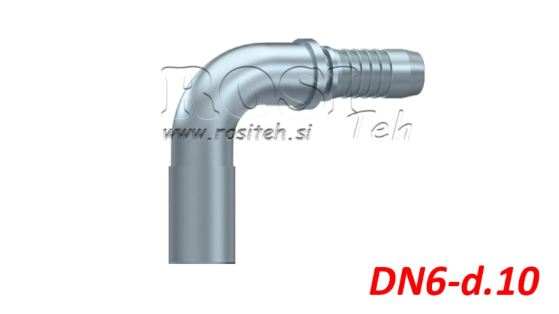 RACCORDO A gomito IDRAULICO 90° DN6-d.10