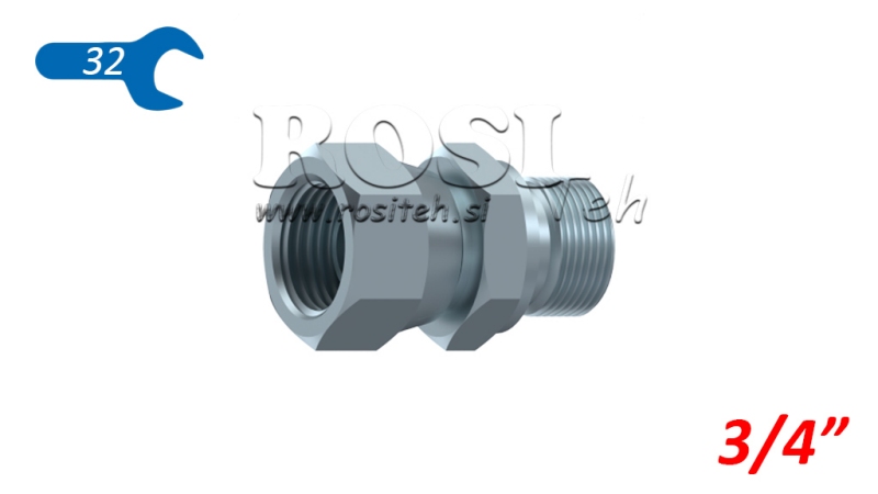 HYDRAULISCHE DUBBELE MOERSLEUTEL DRAAIBARE MOER 3/4