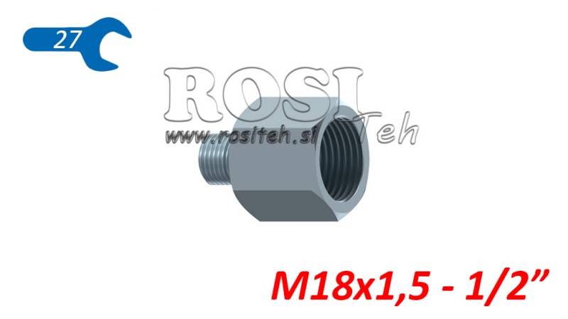 ADATTATORE IDRAULICO MASCHIO-FEMMINA 18X1.5-1/2