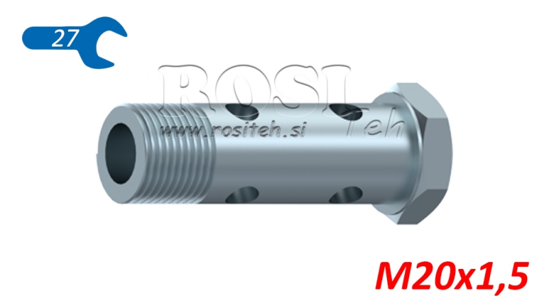 HYDRAULISCHE HOLLE BOUT DUBBEL M20X1,5