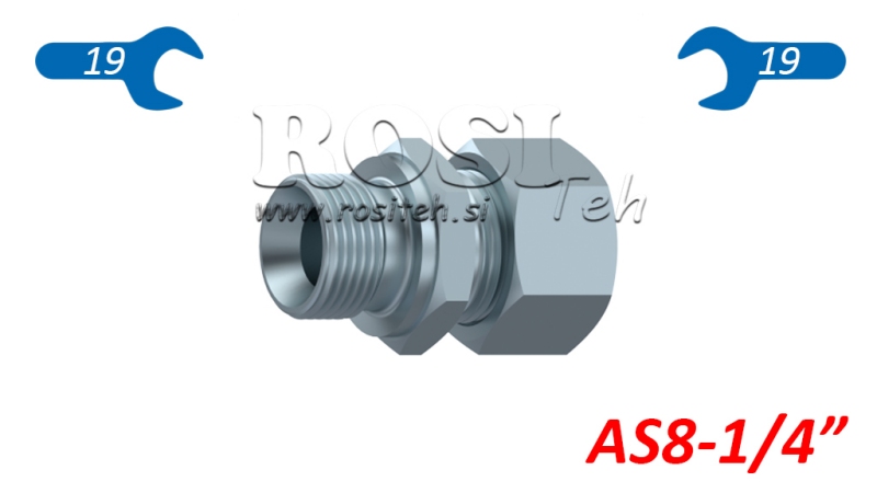 CILINDRO IDRAULICO A DOPPIO EFFETTO CON DADO AS8-BSP1/4