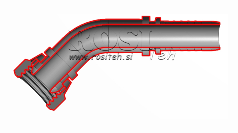 GIUNZIONE IDRAULICA BSP FEMMINA A 45° DN8-M18X1.5