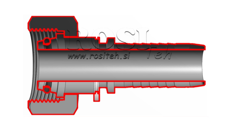 HYDRAULISCHE AANSLUITING DKOL 18 L VROUW DN16-M26X1,5