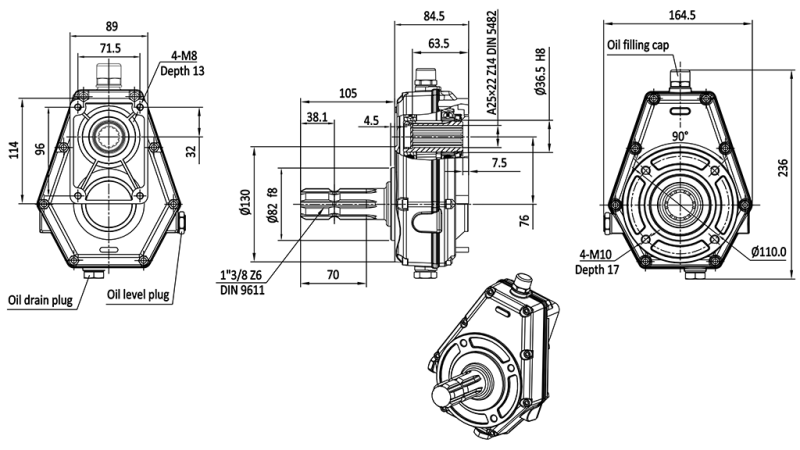 RIDUTTORE GR.2 -1:3 MASCHIO