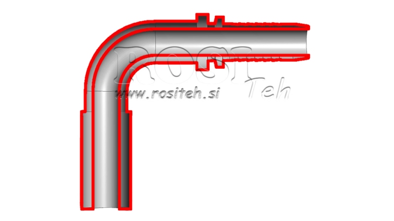 GOMITO DI TRANSIZIONE PER TUBO IDRAULICO 90° DN8-d.12