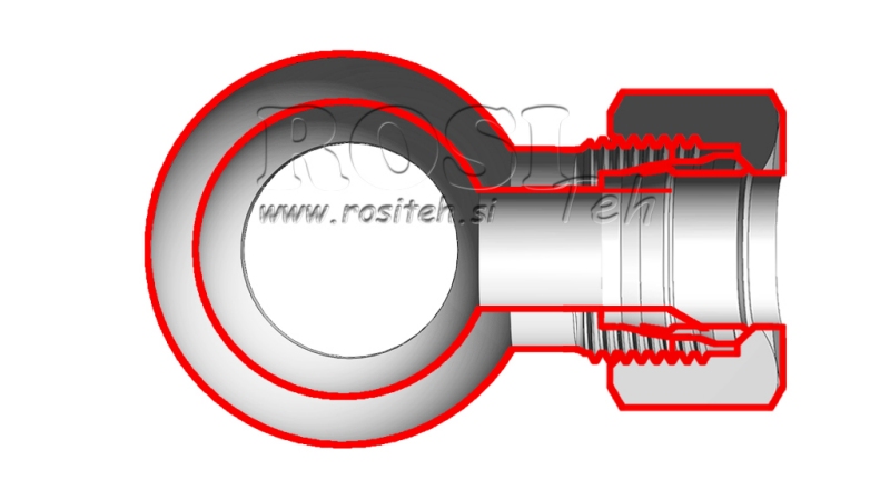 METAAL SLANG BANJO 1/2 MET MOER