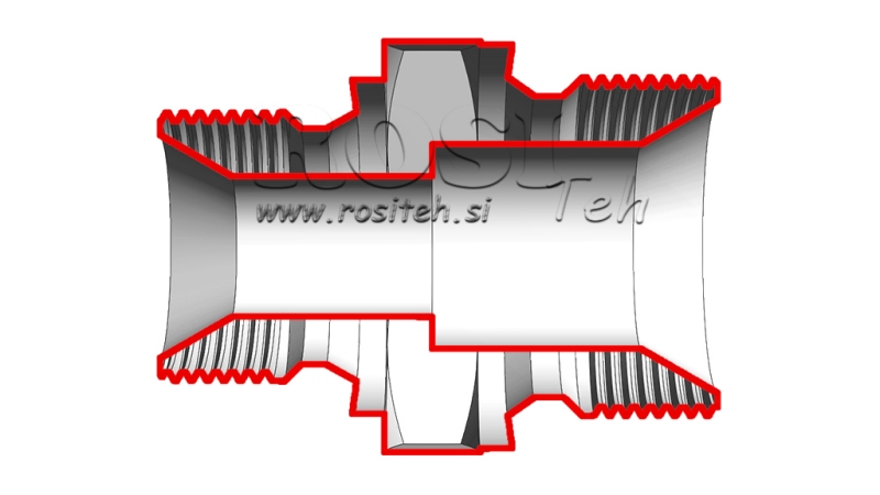RIDUTTORE IDRAULICO BSP 3/4-M26X1,5