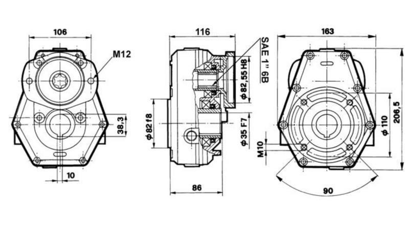 VERHOOGER 3:1 VOOR HYDROMOTOR MP-MR