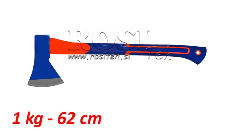 ØKSE MED KULFIBERHÅNDTAG - 1 kg - 62 cm